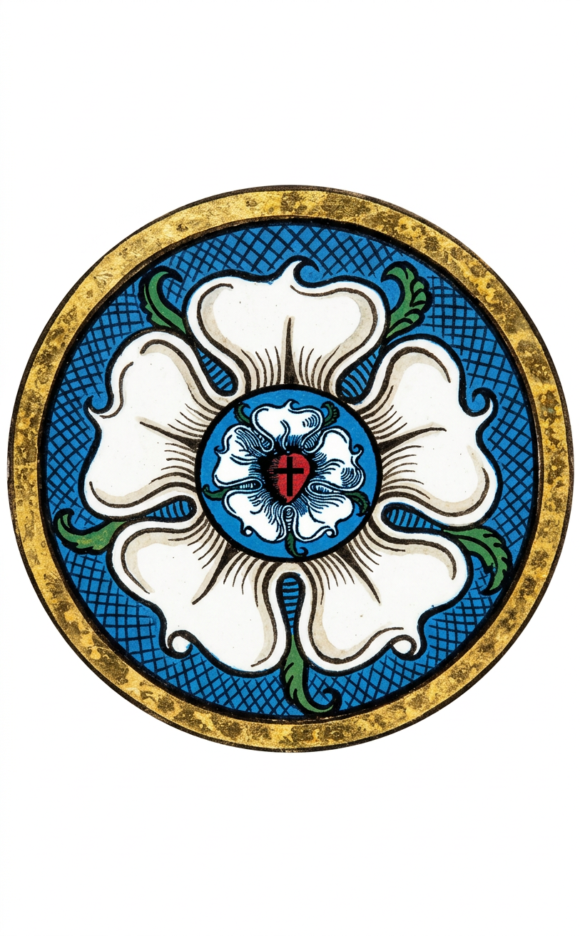 Luther rose, a symbol of faith in Christ
