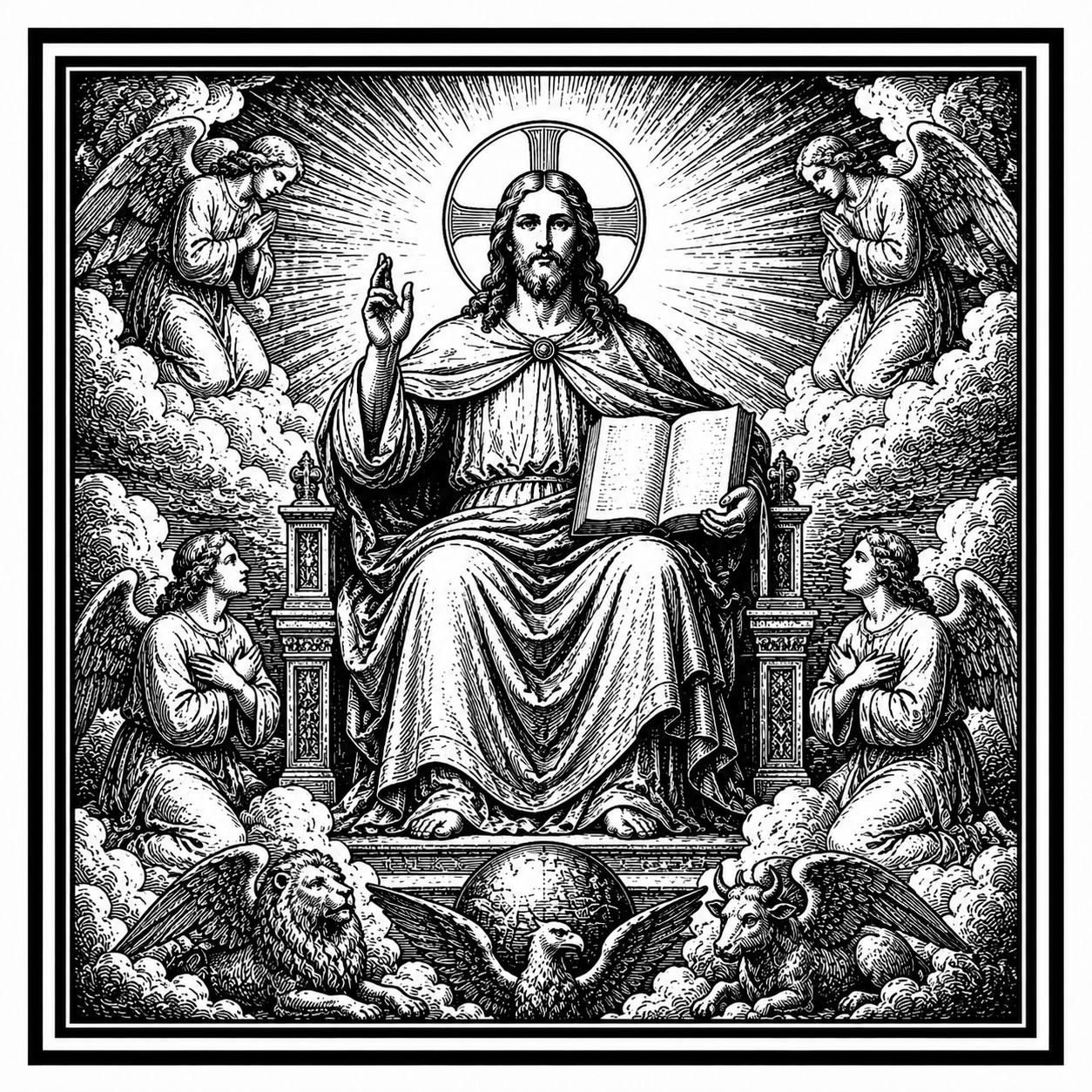 Christ enthroned in glory, artwork for the Nicene Creed.