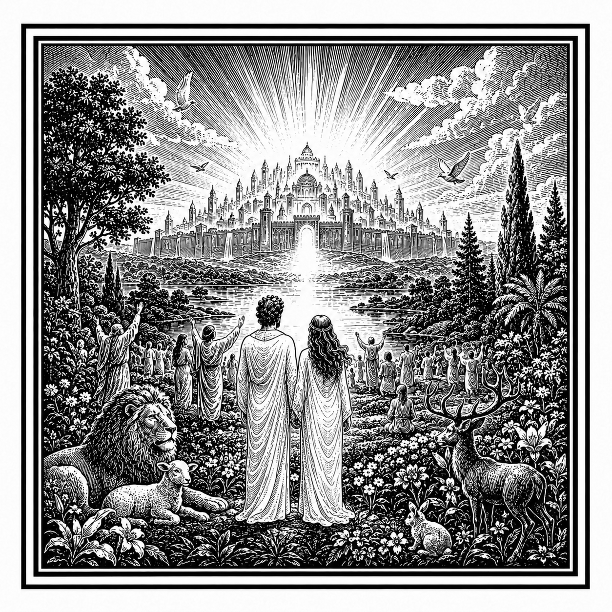 The Biblical Story in Six Acts — Basic Teachings God’s people gathered before the heavenly city in the new creation.